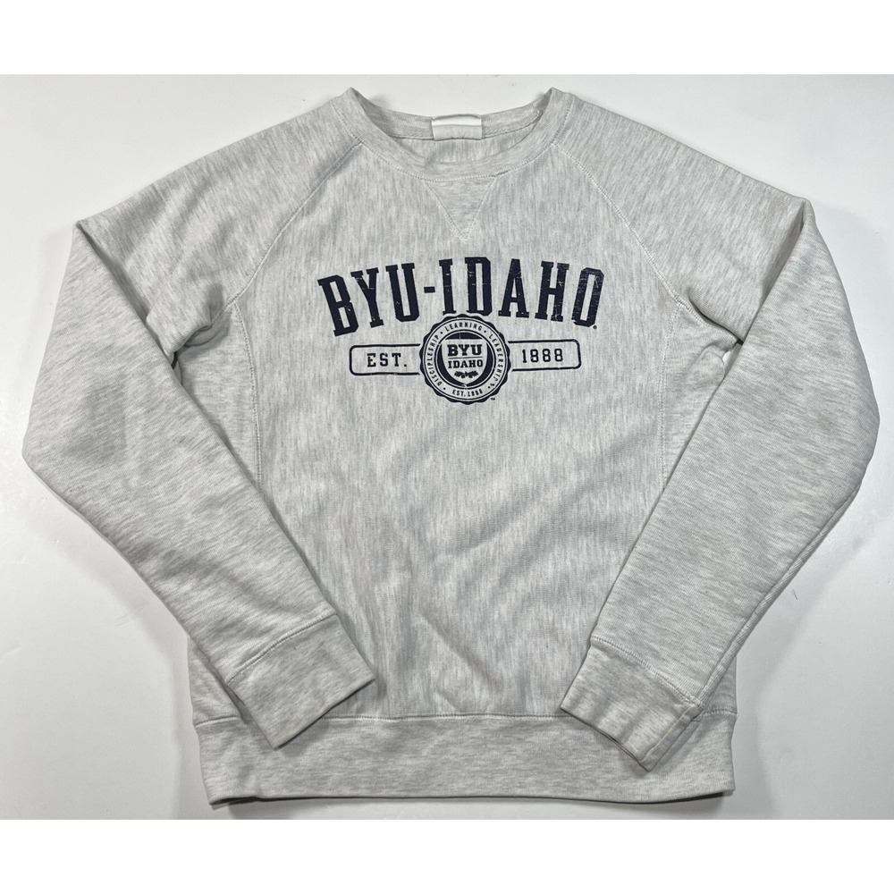 Champion Reverse Weave BYU Idaho Sweatshirt Mens XS Crewneck Gray Pullover